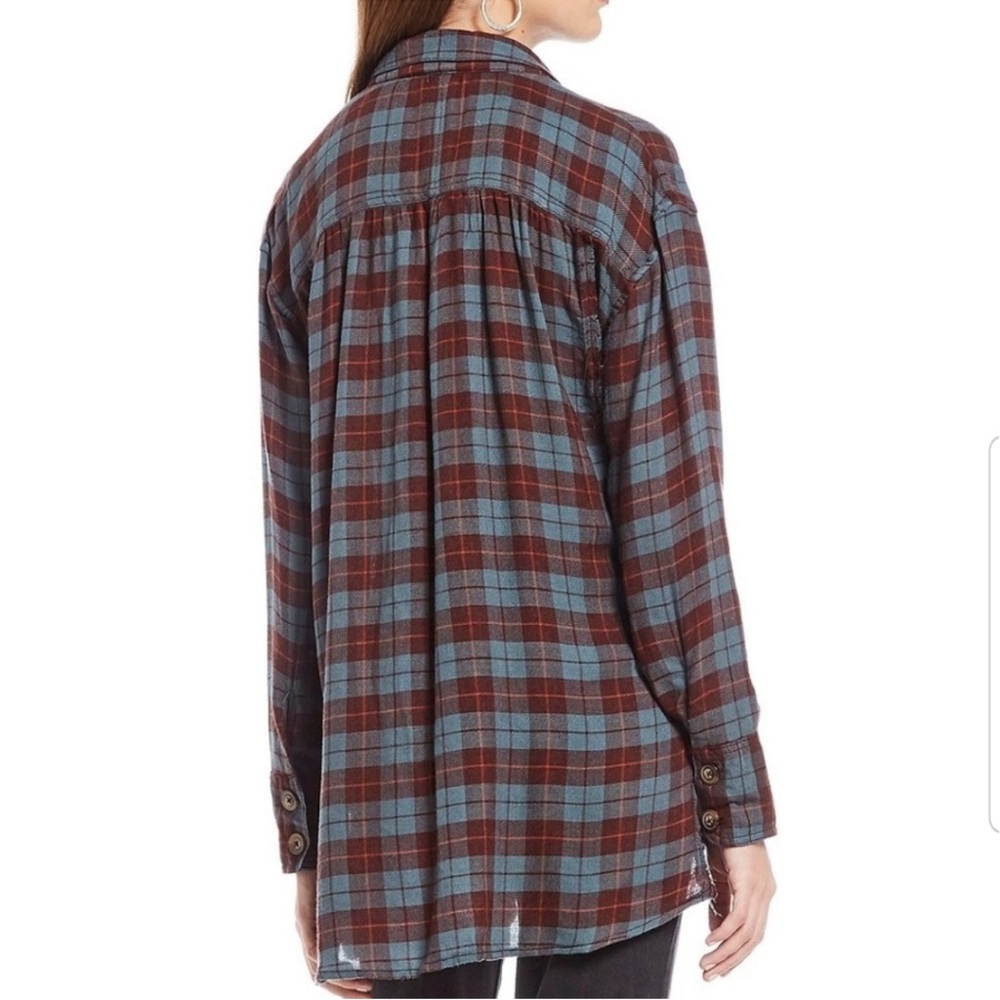Free people aubergine flannel size S viscose/wool - Picture 2 of 5